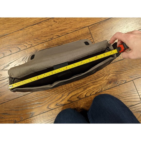 Leather Messenger Bag Brooklyn NY 14 Street Union Square Hand Printed Image - Picture 10 of 14